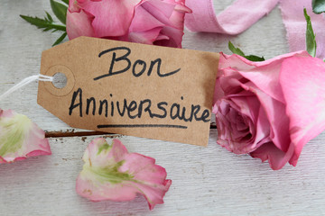 étiquette anniversaire
