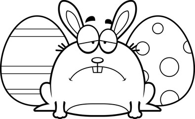 Depressed Cartoon Easter Bunny