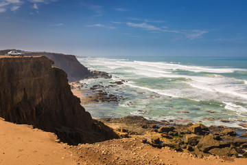 Stormy Atlantic coast near Rabat-Sale, Morocco