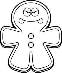 Angry Cartoon Gingerbread Man