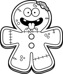 Hungry Cartoon Gingerbread Zombie