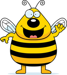 Cartoon Bee Waving