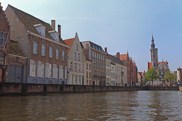 Streets of old city Bruges 