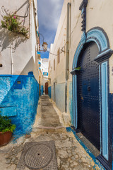 Fototapeta na wymiar Narrow alley in Medina Rabat, Morocco