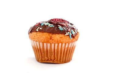 Cupcake on white white background,