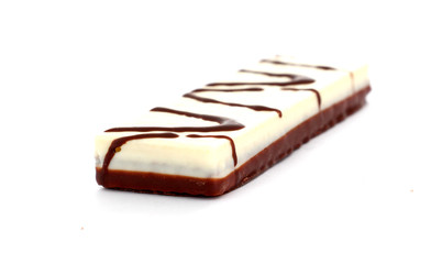 waffle chocolate bar covered with black and white chocolate
