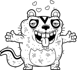 Cartoon Ugly Chipmunk Hug