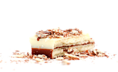 waffle chocolate bar covered with black and white chocolate