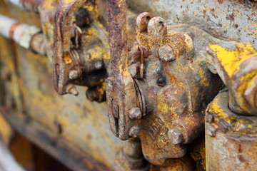 Rusty machine parts