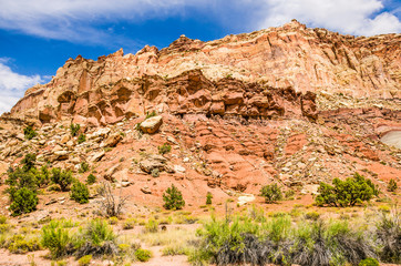 Fototapeta premium Red rock canyons in Capitol Reef National Park in Utah, USA