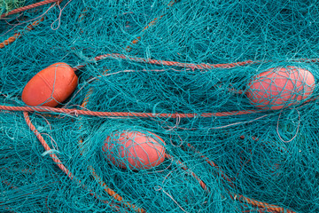 Fishing nets in the port of Sale, Morocco