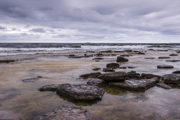 Stoney beach in the Baltic sea