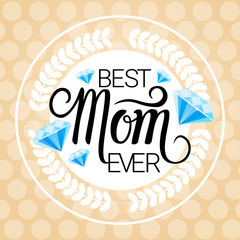 Happy Mother Day, Spring Holiday Greeting Card Banner Flat Vector Illustration