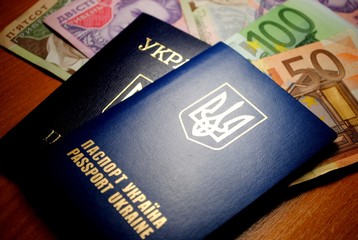 Passports with visas and stamps