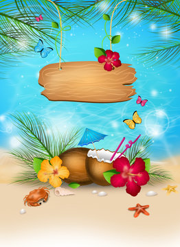 Summer background illustration