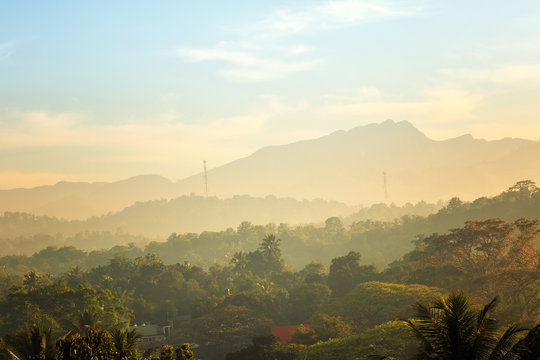 Scenic green mountains anb jungles, Ceylon