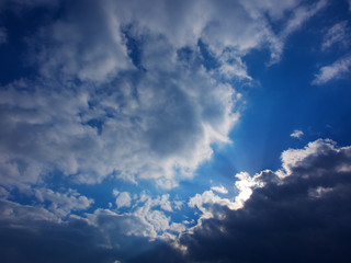 Fototapeta na wymiar Cloudy blue sky,Taiwan