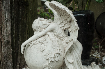 Obraz premium détail ange au cimetière