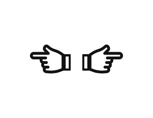 Flat direction arm symbol