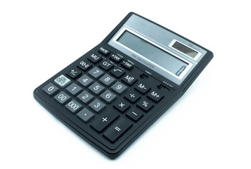Calculator isolated on white background.