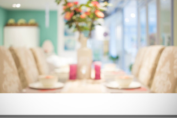 blur image of living room for background usage .