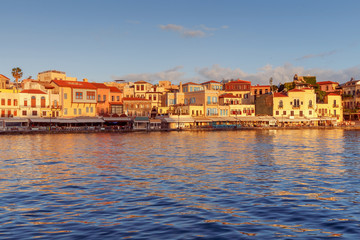 Obraz premium Chania. The old harbor in the morning.