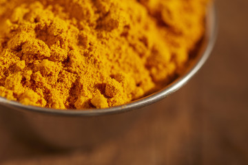 a small bowl of ground turmeric