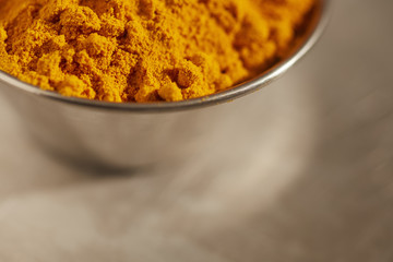 a small bowl of ground turmeric