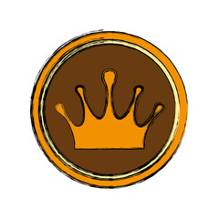 Crown royalty symbol icon vector illustration graphic design