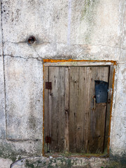 Abandoned ruins of old rock building