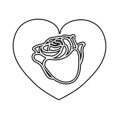 Heart and love icon vector illustration graphic design