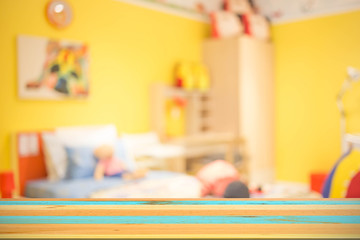 blurred photo of kid room.