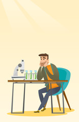 Student working at laboratory class.