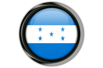 Honduras  flag in the button pin Isolated on White Background