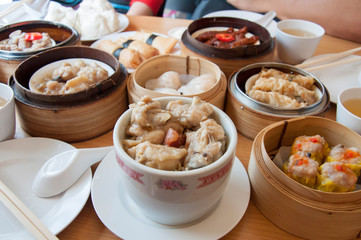 Dim Sum is a Chinese-style food. A popular dish to eat in the morning.
