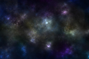 Universe with the stars and space dust background, illustration