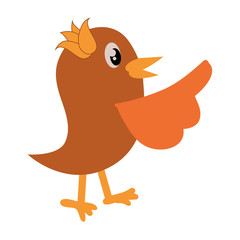 Bird cute cartoon icon vector illustration graphic design