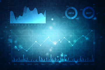 Stock market chart. Business graph background