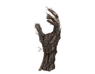 hand tree isolate on white background