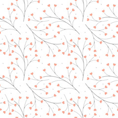 Sweet seamless pattern with hearts