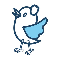 Bird cute cartoon icon vector illustration graphic design