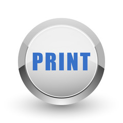 Print chrome border web and smartphone apps design round glossy icon.