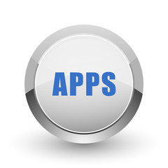 Apps chrome border web and smartphone apps design round glossy icon.