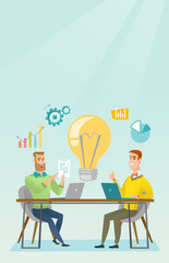 Successful business idea vector illustration.