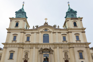 Fototapeta na wymiar Church of the Holy Cross in Warsaw, Poland.