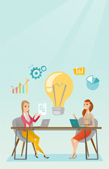 Successful business idea vector illustration.