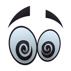 Cartoon eyes expression icon vector illustration graphic design