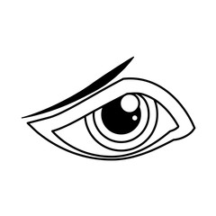 Human eye symbol icon vector illustration graphic design