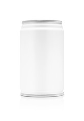 blank packaging beverage tin can isolated on white background