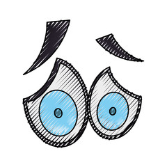 Cartoon eyes expression icon vector illustration graphic design